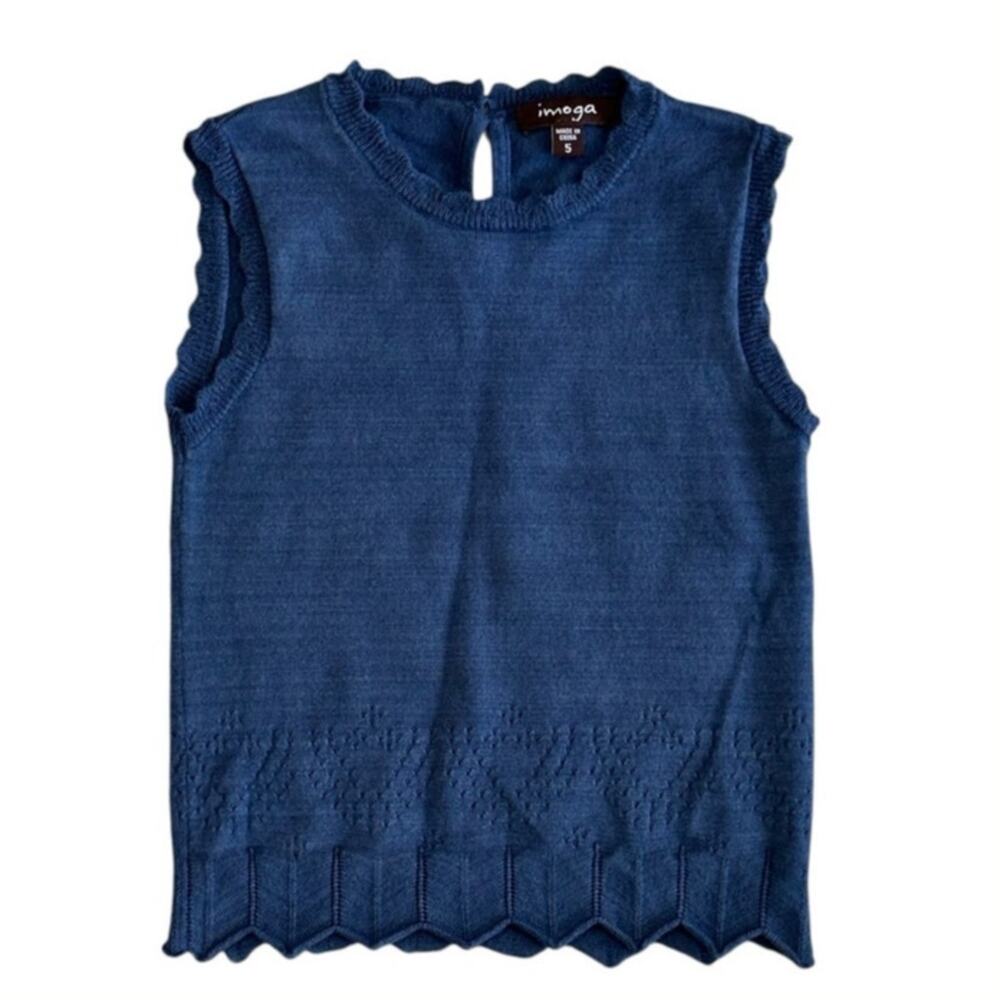 IMOGA Girls Navy Knit Tank Size 5